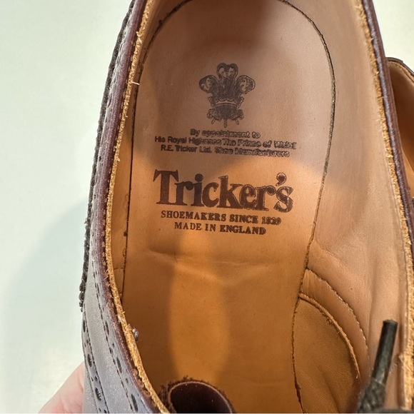 Tricker's Dark Brown Brogue Oxfords - Picture 5 of 6